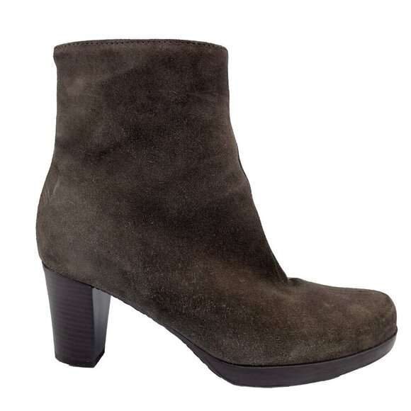 LA CANADIENNE Suede High Heel Boots Size 8M - Picture 1 of 10